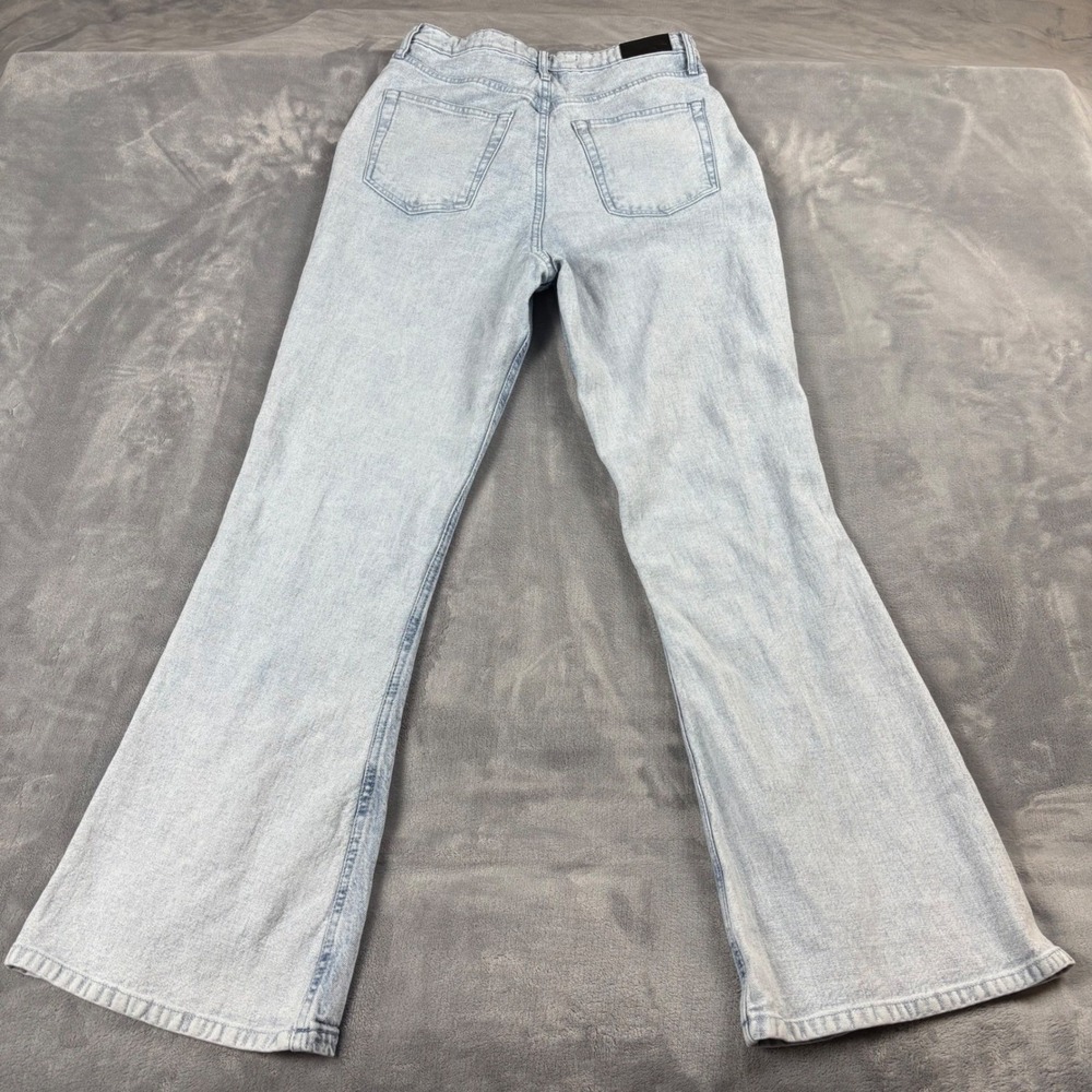 Social Tourist Womens Ultra High Rise‎ Flare Jeans Light Wash Split Hem W29R